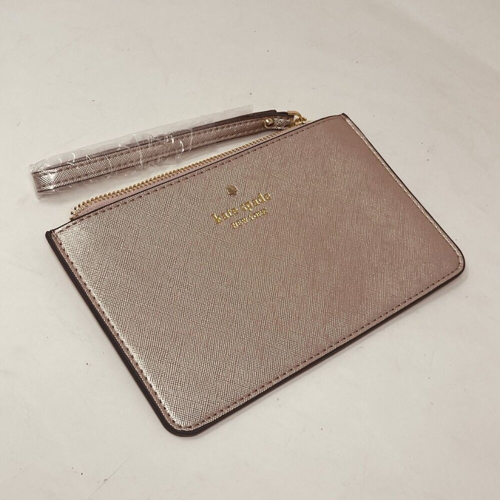 NWT kate spade rose gold wristlet
